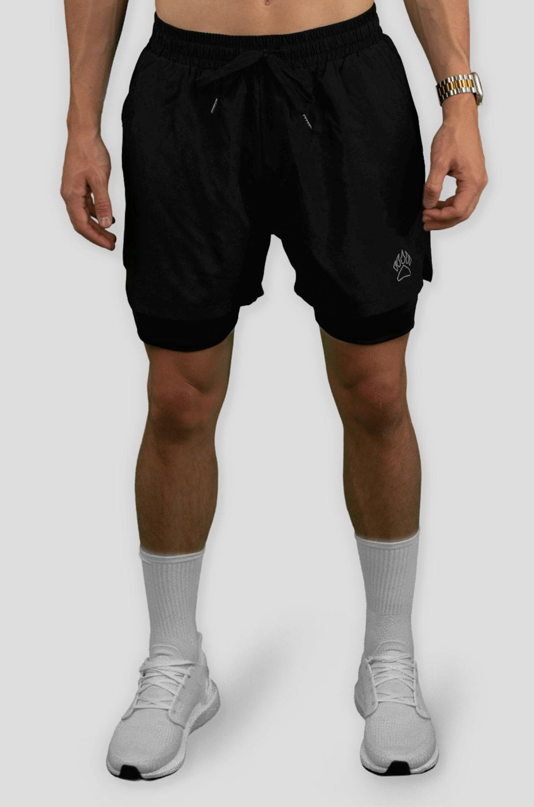 Snygga träningsshorts med mobilficka